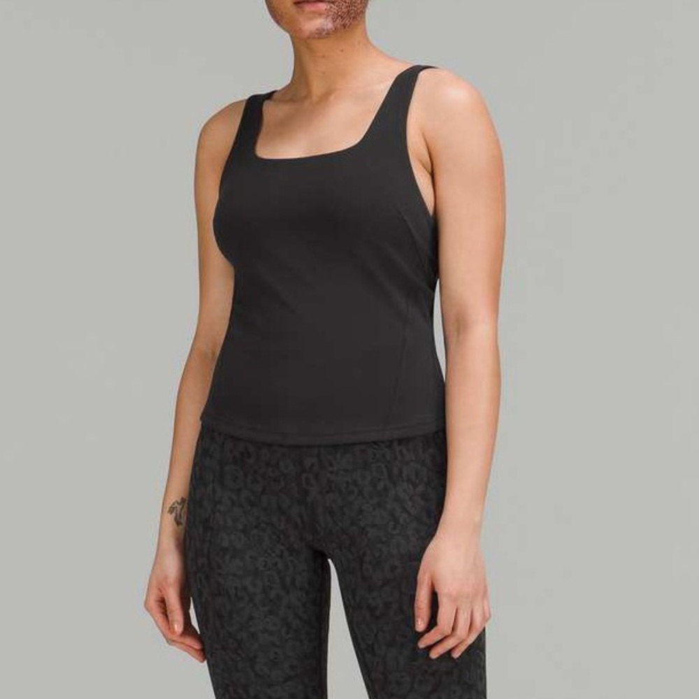 lululemon athletica Black Square Neck Tank